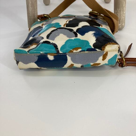 FOSSIL SMALL COATTED CANVAS BLUEPRINT CROSSBODY BAG (ASIS) - Picture 7 of 16